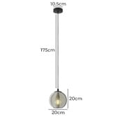 Eglo Ariscani Glass Orb Pendant Light