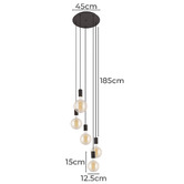 Eglo Pozueta Steel 5 Light Pendant