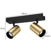 Eglo Cumaribo Steel 2 Lamp Bar Spotlight