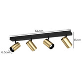 Eglo Cumaribo Steel 4 Lamp Bar Spotlight