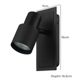 Eglo Davida II Steel Adjustable Wall Spotlight