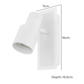 Eglo Davida II Steel Adjustable Wall Spotlight