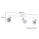 Eglo Seras Steel 3 Lamp Bar Spotlight