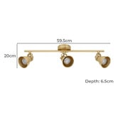 Eglo Seras Steel 3 Lamp Bar Spotlight