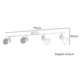 Eglo Seras Steel 4-Light Bar Spotlight