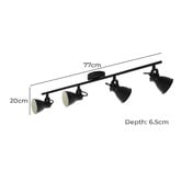 Eglo Seras Steel 4-Light Bar Spotlight