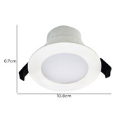 Eglo Roystar 90mm Cut Out LED 9W Flat Frame Recessed Downlight