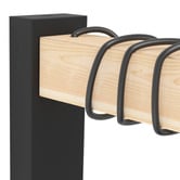 Eglo Townshend Rubberwood &amp; Steel Wall Light
