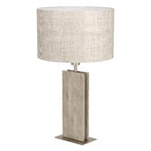 Eglo Belesar Steel &amp; Travertine Table Lamp