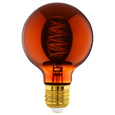 Eglo Elvo E27 Round 4W Amber 8cm LED Filament Bulb