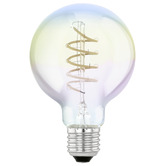 Eglo Elvo E27 Round Warm White 4W Rainbow 8cm LED Filament Bulb