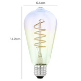 Eglo Elvo E27 Drop Warm White 4W Rainbow LED Filament Bulb