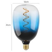 Eglo Morrie E27 Tubular Warm White 4W Blue 12cm LED Filament Bulb