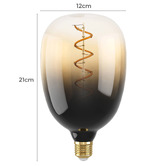 Eglo Morrie E27 Tubular Warm White 4W Brown 12cm LED Filament Bulb