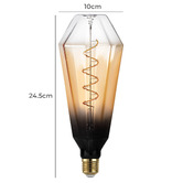 Eglo Morrie E27 Tubular Warm White 4W Brown 10cm LED Filament Bulb