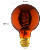 Eglo Elvo E27 Round 4W Amber 9.5cm LED Filament Bulb