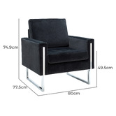 Everama Furniture Domini Velvet Armchair