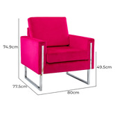 Everama Furniture Domini Velvet Armchair