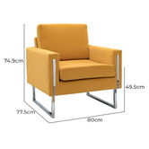 Everama Furniture Domini Velvet Armchair
