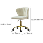 Everama Furniture Ratana Velvet Office Chair