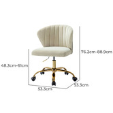 Everama Furniture Ratana Velvet Office Chair