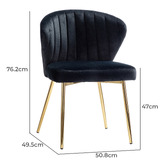 Everama Furniture Elowen Velvet Dining Chairs