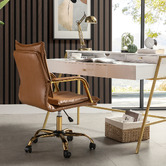 Everama Furniture Rasine Faux Leather Office Chair