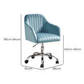 Everama Furniture Hagavik Velvet Office Chair