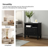 Everama Furniture Elrond 2 Drawer Bedside Table