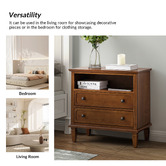 Everama Furniture Elrond 2 Drawer Bedside Table