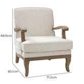 Everama Furniture Leah Linen-Look Armchair