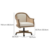 Everama Furniture Annabel Linen-Blend Office Chair