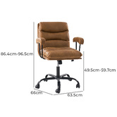 Everama Furniture Erin Faux Leather Office Chair