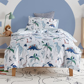 Eddy and Elly Dino Age Cotton Quilt Cover Set