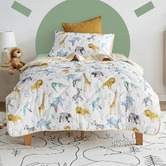 Eddy and Elly At the Zoo Cotton Comforter Set