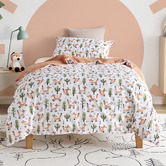 Eddy and Elly Shy Fox Cotton Quilt Cover Set