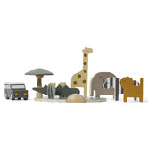Flexa Toys Flexa 10 Piece Safari Animals Figure Set