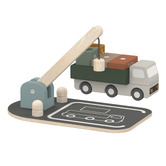 Flexa Toys Flexa 6 Piece Toy Truck &amp; Crane Set
