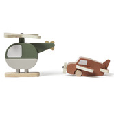 Flexa Toys Flexa 2 Piece Helicopter &amp; Plane Toy Set