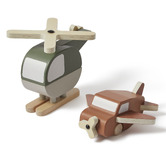 Flexa Toys Flexa 2 Piece Helicopter &amp; Plane Toy Set