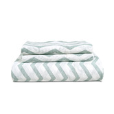 Lane Linen Chevron Organic Washed Cotton Quilt Cover Set
