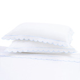 Lane Linen Scallop Cotton Sheet Set