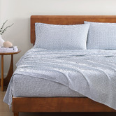 Lane Linen Blue Polka Dot Organic Washed Cotton Sheet Set