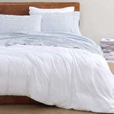 Lane Linen Blue Polka Dot Organic Washed Cotton Sheet Set