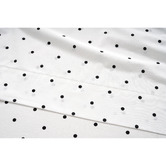 Lane Linen Black Polka Dot Organic Washed Cotton Sheet Set