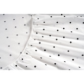 Lane Linen Black Polka Dot Organic Washed Cotton Sheet Set