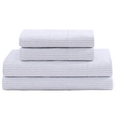 Lane Linen Blue Cobalt Organic Washed Cotton Sheet Set