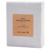 Lane Linen Snowdrop Organic Washed Cotton Sheet Set