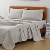 Lane Linen Snowdrop Organic Washed Cotton Sheet Set
