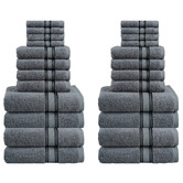 Lane Linen 24 Piece Cotton Bathroom Towel Set